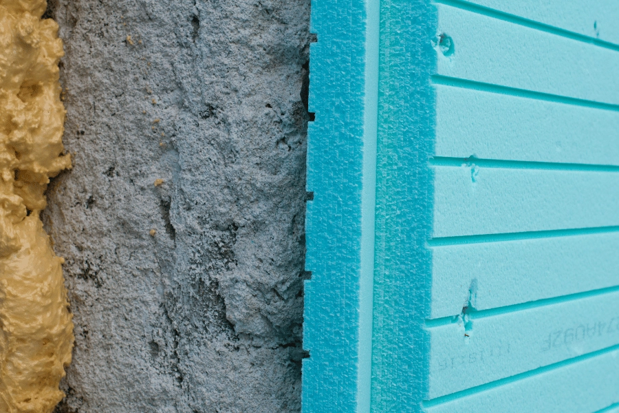 soundproofing insulation added to a home behind drywall